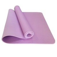 Tapete de Yoga TPE Antideslizante Extra Ancho de 10 mm para Gimnasio en Casa, Absorción de Impactos, No Tóxico, para Pilates