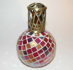 Lampu katalis aromatik efusi kaca mosaik dekorasi rumah penyebar Dupa Aksesori dekoratif aroma suasana - Product Image 1
