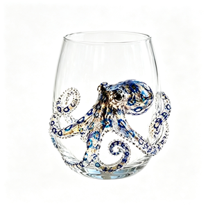 Vaso de Vidrio con Diseño de <span class=keywords><strong>Pulpo</strong></span> Azul Anillado, Hecho a Mano, Resistente al Calor, Apto para Alimentos, Decoración para <span class=keywords><strong>el</strong></span> Hogar <span class=keywords><strong>y</strong></span> Bar - Product Image 1