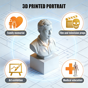 شركة صينية للطباعة ثلاثية الأبعاد توفر خدمة طباعة نماذج البورتريه البلاستيكية عالية الدقة بتقنية SLA السريعة - Product Image 3