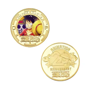 2025 japon Anime une pièce pièces commémoratives Souvenir Luffy Sanji Nami métal pièces Collection jouet pour cadeaux de fête d'<span class=keywords><strong>anniversaire</strong></span> - Product Image 2