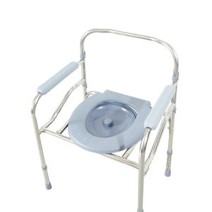 Chaise de toilette électroplaquée, taille standard, épaisse et pliable, pour personnes âgées et femmes enceintes, équipement de sécurité pour la salle de bain - Product Image 2