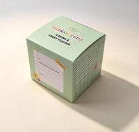 Boîtes cadeaux personnalisées imprimées, recyclables, petites, avec pelliculage brillant, gaufrage, pliables, design cube, fenêtre transparente en PET
