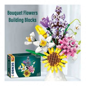 Set de Bloques de Construcción de Ramo de Girasoles DIY, Juguete Educativo de Plástico ABS para Niños - Product Image 3