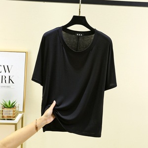 Áo thun nữ <span class=keywords><strong>Modal</strong></span> cổ tròn không tay Áo thun mỏng và rộng thùng thình Áo sơ mi ngắn mặc ở nhà Quần áo hàng đầu - Product Image 5