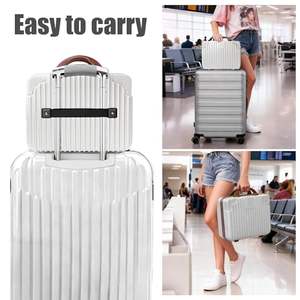 Estuche Clásico y Duradero para Cosméticos, Organizador de Maquillaje Portátil, Caja de Almacenamiento de Maquillaje de Viaje, <span class=keywords><strong>Maleta</strong></span> Pequeña, Mini Equipaje Resistente al Agua - Product Image 4