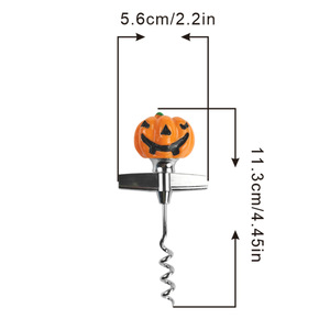 Halloween Pumpkin Corkscrew Automatic Multi Functional Wine Opener Durable Round Shape - Product Image 4