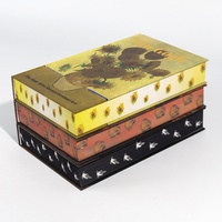 Livre décoratif durable à couverture rigide personnalisée avec reliure à coudre en feuille d'or agenda élégant à bords pulvérisés