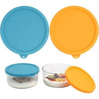 Couvercles de remplacement en silicone de qualité alimentaire pour bol en verre Pyrex et Anchor Hoking 1CUP/7202-PC
