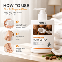 Lotion Tubuh Minyak Kelapa Premium, Minyak Jojoba, Vitamin E, Melembapkan, Menutrisi, Menghaluskan, Memperbaiki Kulit, Anti Kekeringan