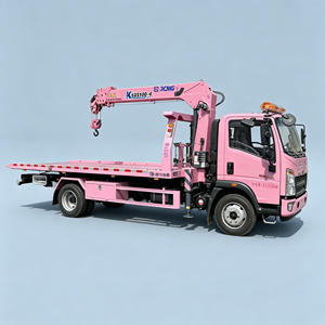 Camión de Rescate de Doble Eje HOWO Nuevo, Diésel, Manual, con Grúa, 4x2, Plataforma Plana para Transporte de Vehículos - Product Image 2