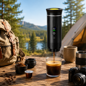 Mini Espresso Machine Electric Battery One-Button-Touch Digital Display Cold Brew <b>Coffee</b> <b>Maker</b> Easy Carry for Anywhere - Product Image 5