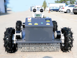 Robot Falciatrice Ibrida a Benzina ed <span class=keywords><strong>Elettrica</strong></span> Nuova e Più Conveniente, Tagliaerba Controllabile a Distanza da 550 mm con Funzione Spazzaneve - Product Image 5