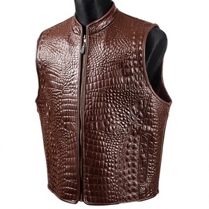 Chaleco de Motocicleta Profesional para Hombre, Invierno 2026, Nuevo Diseño Personalizado, Transpirable, Cuero Genuino, Impermeable, Reversible, Cierre Formal con Cremallera - Product Image 2