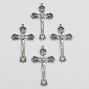 Salib Katolik INRI Yesus Salib 2 Inci, Logam Paduan - Product Image 2