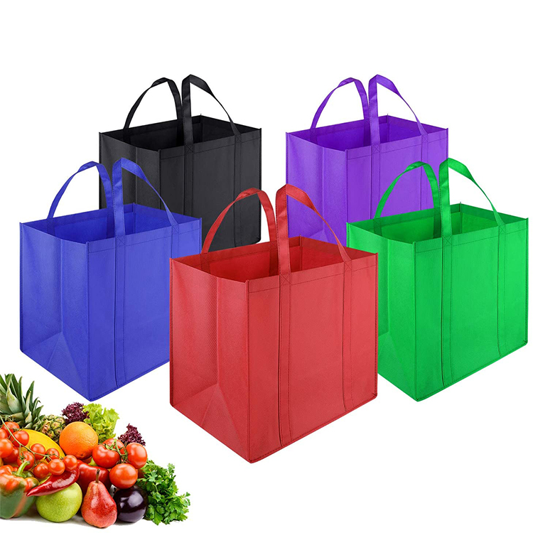 Wholesale heavy duty shopping carry reusable non woven bag for supermarket