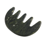 Peigne de massage Gua Sha en jade Xiuyan à cinq dents, prix abordable, pour la relaxation de la tête