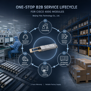 โมดูลรับส่งข้อมูลออปติคอลแบบหลายโหมดความหนาแน่นสูง Ciscos QDD 400G SR8 S 400G QSFP DD MPO16 100m MMF สำหรับศูนย์ข้อมูล - Product Image 5
