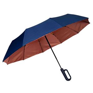 Chất lượng cao gấp 3 chiếc Ô cầm tay với hai lớp Tùy chỉnh màu sắc dễ dàng treo khóa móc vòng khóa xử lý sản phẩm mới - Product Image 1