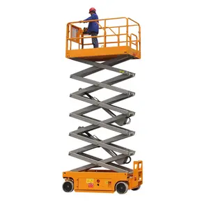 14M Aerial Work Lift Platform Electric Mobile Scissor Type Manlift For Cleaning