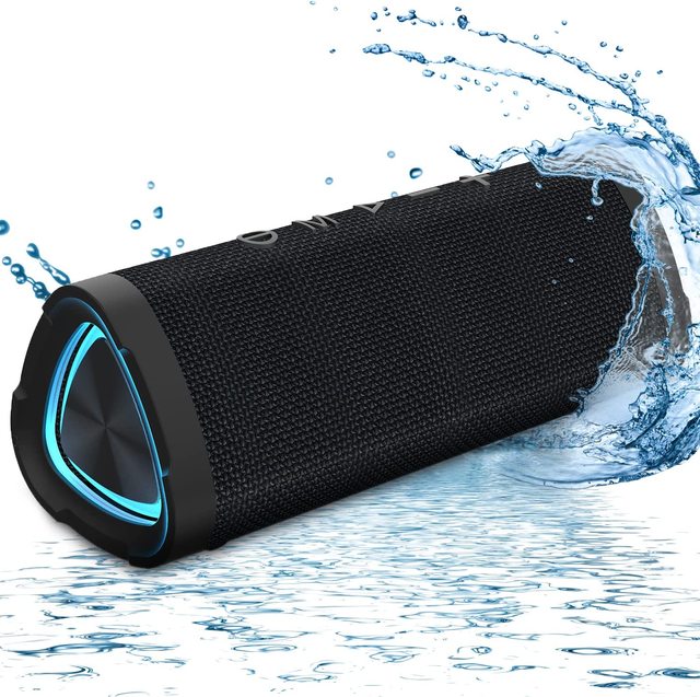 Portable RGB Wireless BT Outdoor Speaker IPX5 Waterproof Stereo Super Bass Soundbar Hans-Free TWS Compatible for Desktop Gaming