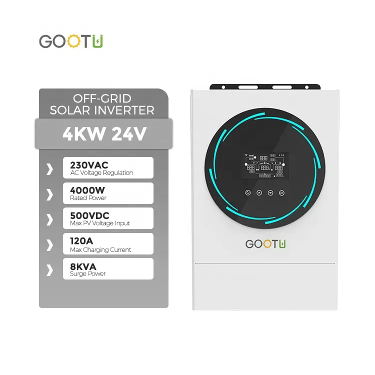 Inverter solare Off Grid ad alta frequenza Gootu 24V 4KW con regolatore di carica solare MPPT 120A