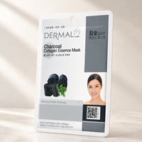 Masque en tissu pour le visage à l'essence de charbon et de collagène 23g