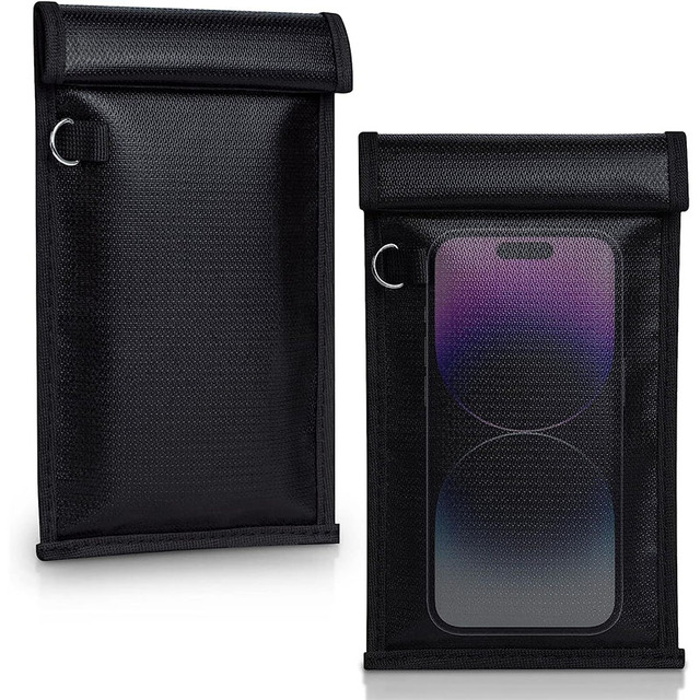 RFID GPS WIFI NFC Blocker Faraday Bags Shielding Pouch Custom Logo Fireproof Signal Blocking Pouch for Cell Phone Car Keys