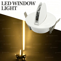 Lumière LED de fenêtre extérieure moderne en aluminium étanche IP65 intégrée 10 °   Lampe d'accentuation à faisceau étroit pour la façade des allées de bâtiment