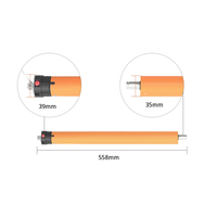 Persianas enrollables metálicas eléctricas de lujo con motor tubular moderno personalizado, receptor integrado para cortinas francesas de uso diario.