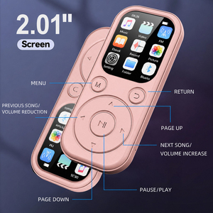 Reproductor de Música MP3 Portátil con Bluetooth, Pantalla Táctil IPS HD y Radio FM para Deportes y Estudio, Grabador de Audio sin Pérdidas, Altavoz - Product Image 3