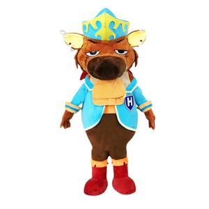 उहाँ कस्टम ब्रांड वयस्क गाय शुभंकर पोशाक लाल बैल खेल पशु नायक पार्टी के उपयोग के लिए क्लब लोगो के साथ - Product Image 4