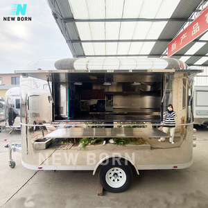 Remorque alimentaire multifonctionnelle personnalisable Airestream, barbecue au charbon de bois, camion de nourriture, camion de restauration rapide mobile - Product Image 2