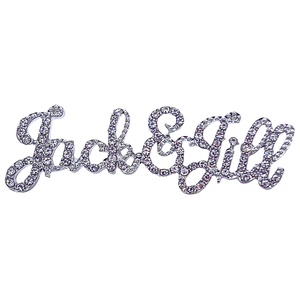 Accento minimalista Bling pietra bianca rivestita di Design Jack e Jill of America simbolo JJ spilla da donna jjjoa gioielli di moda Pin - Product Image 1