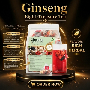 Té para la Salud Sexual Masculina - Mezcla Herbal Natural de Ginseng y Maca, Té de los Ocho Tesoros, Aumenta la Resistencia y la Energía, Té en Bolsitas Diarias - Product Image 2