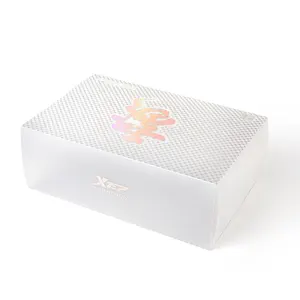 Clam shell Schuhkarton Faltbare Aufbewahrung sbox aus transparentem PP-Kunststoff