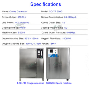 Ozosupplier công nghiệp Máy phát điện Ozone thạch anh làm mát bằng nước Ozonizer cho thanh lọc không khí và xử lý nước - Product Image 6