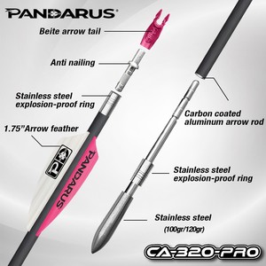 Pandarus CA320PRO 3.2mm Front Taper ACC Shaft Identique au X10 Protour pour tir à l'arc composé sur cible CA320PRO Pandarus CA320 - Product Image 2