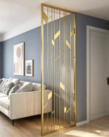 Paravent d'intérieur en métal Art Déco avec découpe laser, design imperméable pour salon, entrée, villa et appartement