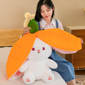 Offre Spéciale – Peluche Lapin Unisexe Thème Fraise Créative, Douce, avec Fermeture Éclair, Rembourrée Carotte, Classique MERLOCOOL, Pâques, Coton PP - Product Image 3