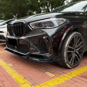 Amp-Z Bmw X5m F95 Front <b>Lip</b> <b>Splitter</b> Carbon Fiber Texture Matte Finish 2020-2023 - Product Image 1