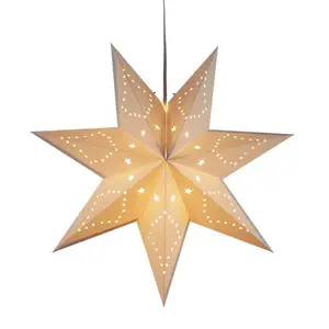 Wholesale Promotion Customized 7 Point Paper Star Christmas Decoration Supplies-old Paper Star Lantern For Gift