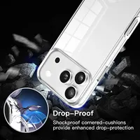 Coque de protection intégrale 360° transparente double face pour iPhone 17 Air 16E 11 12 13 14 15 16 17 18 Pro Max Plus Mini