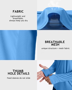 Chemise de pêche à capuche personnalisée pour <span class=keywords><strong>homme</strong></span> UPF 50+ en polyester à séchage rapide avec <span class=keywords><strong>cache</strong></span>-<span class=keywords><strong>cou</strong></span> - Product Image 5