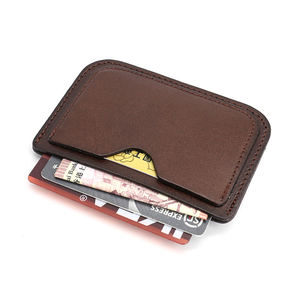 กระเป๋าใส่บัตรหนังแท้สไตล์วินเทจทำมือจากญี่ปุ่น  กระเป๋าใส่เหรียญหนังแท้บางเฉียบแบบ<span class=keywords><strong>เปิด</strong></span>ปิดได้  สำหรับผู้ชายและผู้หญิง  สไตล์เกาหลี - Product Image 1