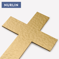 Nurlin laiton fait à la main marteau motif Antique croix articles sacrificiels artisanat décoration de la maison église décoration Articles