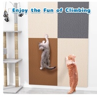 Nouvel Arrivage Griffoir Mural pour Chat DIY, Tapis d'Escalade Modulable Auto-Adhésif, Tapis à Griffer