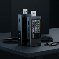 Comprobador USB, Voltímetro, Amperímetro TIPO-C, Detección de Carga Rápida, Disparador de Capacidad, Ondulación, Carcasa de Plástico CNC, Monofásico, Temperatura