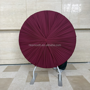 SMOOTH NEW HOT DIY Wedding Stage Decoration Round Pleated Fabric Drapery <b>Backdrop</b> With Metal <b>Stand</b> - Product Image 4