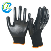 Nitrilbeschichtete Handschuhe 13g Schwarzes Nylonfutter 3/4 Nitrilbeschichtete Handschuhe
